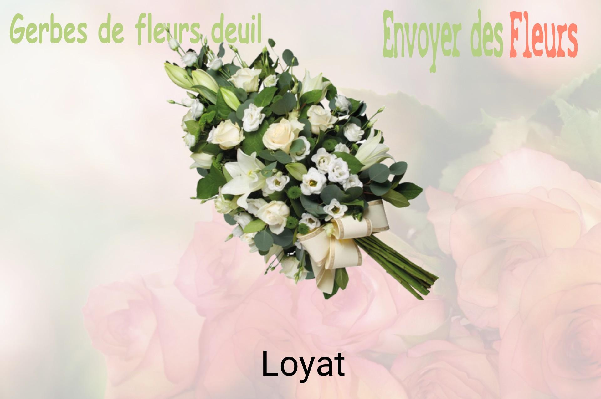 Gerbe de fleurs de deuil livrée à Loyat